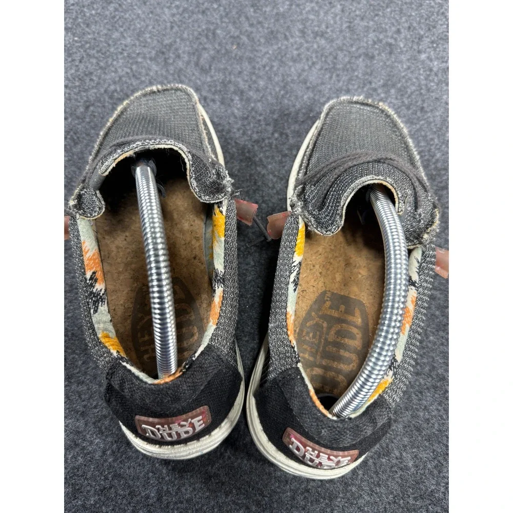 Hey Dude Wally Knit Charcoal Slip On Shoes Loafers Mens Size 8‎ Womens 10